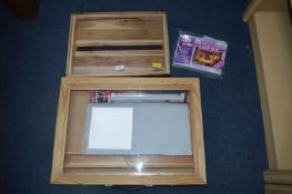 Two Wooden Light Boxes plus One Other