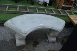 *Semi Circular Garden Bench on Squirrel Supports