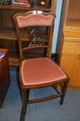 Upholstered Mahogany Side Chair