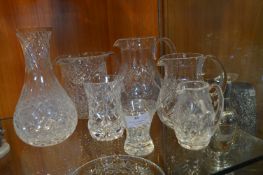 Cut Glass Crystal Jugs and Vases