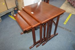 Mahogany Nest of Three Tables