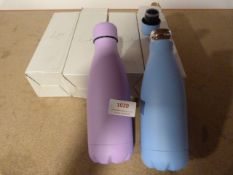 *Three Lavender and One Blue Thermos Bottles
