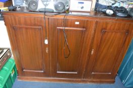 Large Mahogany Lockable Cabinet 150x110cm