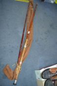 Vintage 3pc Fishing Rod