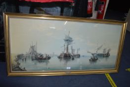 Framed Henry Redmore print - Calm on the Humber