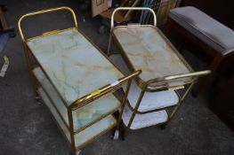 Two Metal Framed Tea Trollies