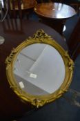 Oval Gilt Framed Wall Mirror (Minor Faults)
