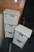 Two Basket Weave Drawer Units