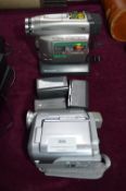 Sony Handicam and a Panasonic 100X Camcorder plus
