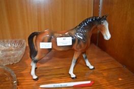 Pottery Figure of a Bay Horse