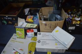 Two Boxes of Ink Cartridges, Laminating Pouches, R
