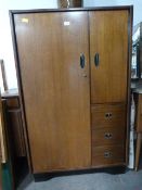 Small Utility Armoire with Drawers and Fitted Mirror