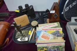 Collectibles Including Metronome, Binoculars, Tea