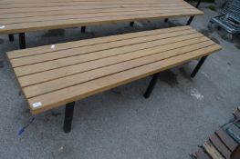 *Solid Oak Slatted Bench 200x50x40cm