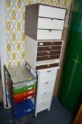 Four Storage Drawer Units