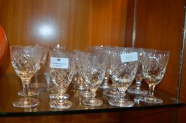 25 Cut Crystal Wine Glasses
