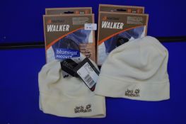 *2 Yaktrax Walkers - Medium & 2 Jack Wolfskin Hats