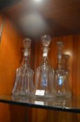 Three Victorian Decanters