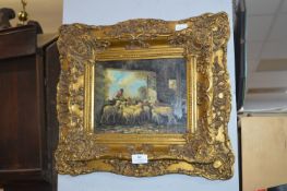 Gilt Framed Picture of a Sheppard and His Flock