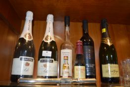 Two Bottles of Martini, Bottle of Grappa, Pino Gri