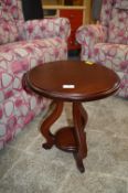Mahogany Circular Occasional Table
