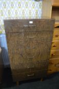 Retro Walnut Effect Size Drawer Chest