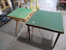 Two Folding Card Tables