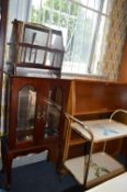 China Cabinet, Newspaper Rack, and a Tea Trolley