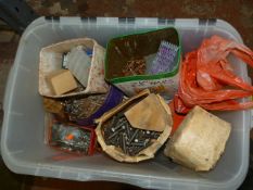 Large Box of Screws, Nails, Bolts, etc.