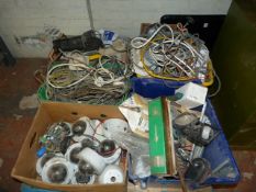Six Boxes of Cable, Security Cameras, Bulk Headlig