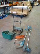 Qualcast Panther 30 Mower, Extension Lead, Black &