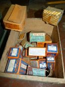 Box of Wall Plugs, Curtain Rings, Picture Hangers,