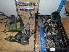 Jigsaw, Heat Gun and Small Quantity of Clamps and