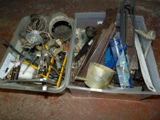 Two Mixed Boxes of Tools, Fittings, etc.