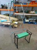 Folding Clothes Airer and a Stool
