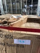 Brand New - In cardboard boxes - Bridge Spoons White China - 5 Boxes x 480. Total 2400