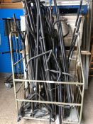 10 x Black Clothes Rails plus spares