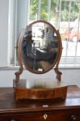 Mahogany Bow Front Dressing Table Mirror