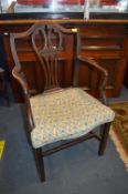 Georgian Mahogany Shieldback Armchair