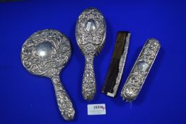 Hallmarked Silver Dressing Table Set - Birmingham 1976