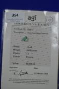 One Oval Emerald ~2.0 carats, Clarity: 12, Colour: Green