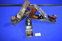 Three Stanley Wood Working Planes