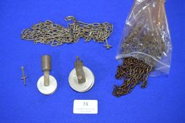 Two Clock Pendulum Chains and Pulleys