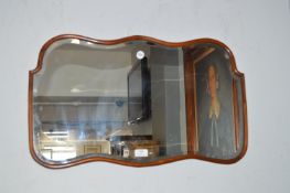 Mahogany Framed Beveled Edge Mirror