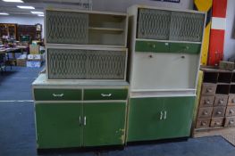 Remploy Vintage Kitchen Unit plus Base Unit and Two Wall Cabinets