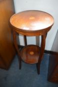 Edwardian Inlaid Mahogany Plant Stand