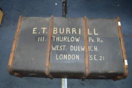 Canvas Travel Trunk with NER Railway Labels