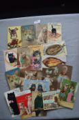 Vintage Cat Postcards etc. Including Some with Squeakers and Eyes