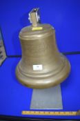 Maritime Brass Bell on Steel Stand Inscribed; Trinity House, London 1945