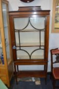 Edwardian Inlaid Glazed Mahogany China Cabinet